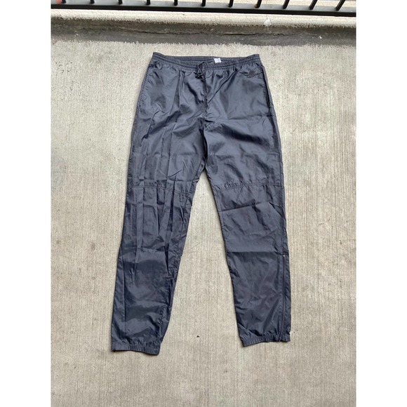 Vintage 90’s Grey Tag Nike Grey Track Pants Zipper Tapered Jogger Made in USA L - Picture 1 of 7